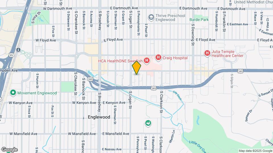 3531 S Pennsylvania St Map and Location Details