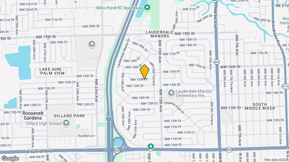 1608 NW 15th Ct Mapa y Detalles de la Ubicación