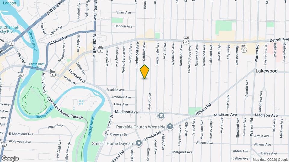 1561 Cordova Ave Map and Location Details