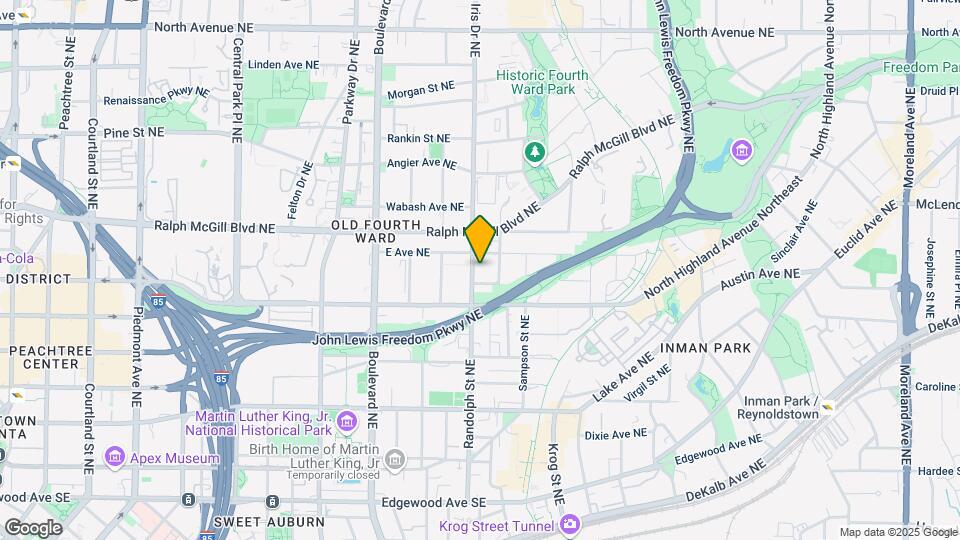 301 Glen Iris Dr Map and Location Details