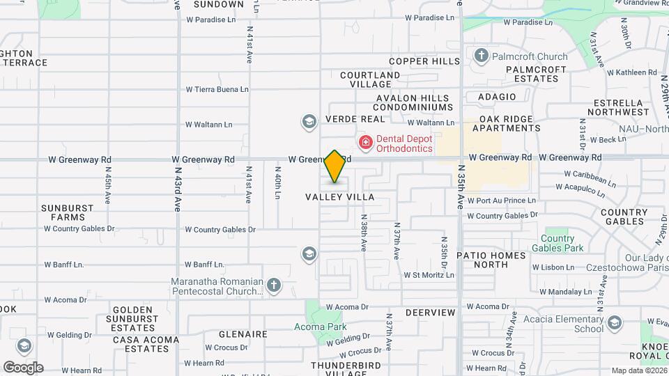 3844 W Acapulco Ln Map and Location Details