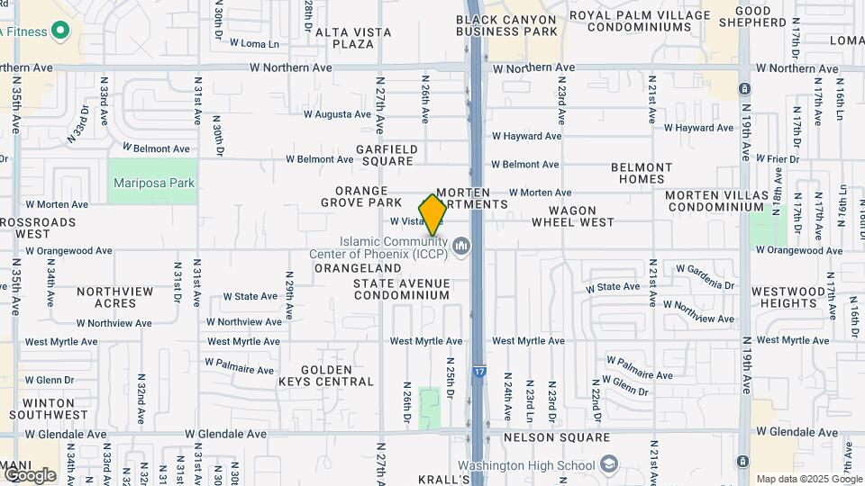 2546 W Orangewood Ave Mapa y Detalles de la Ubicación