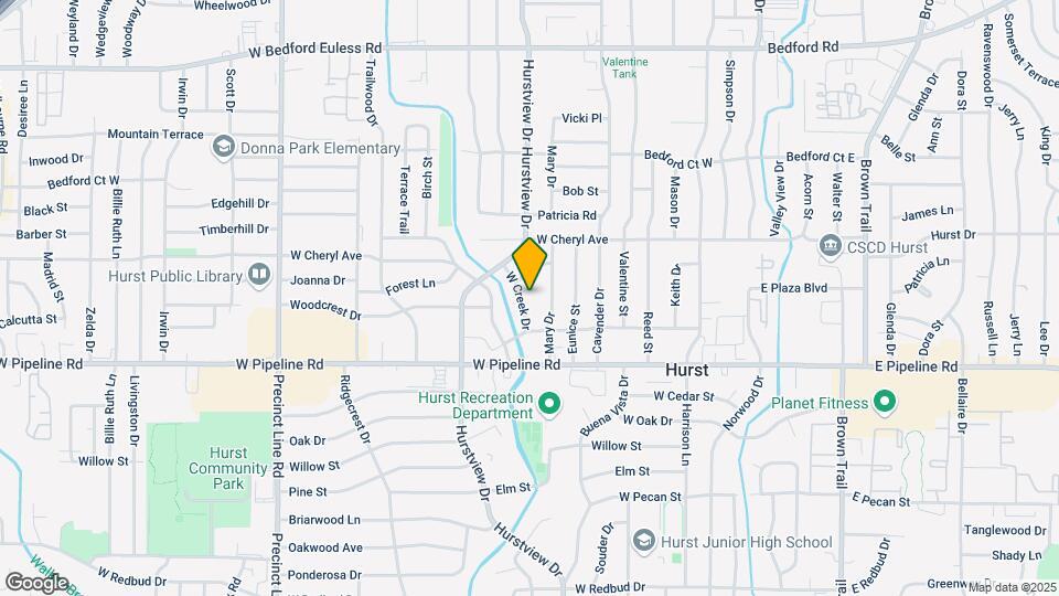 1016 W Creek Dr Map and Location Details