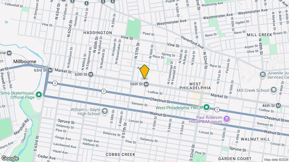 5607 Market St-Unit -2ND FL Map and Location Details