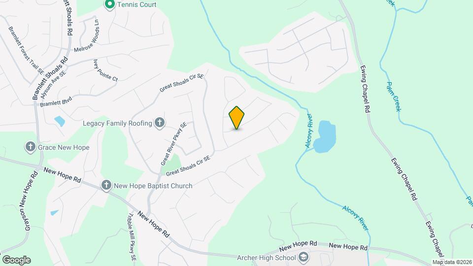 2088 Alcovy Shoals Bluff SE Mapa y Detalles de la Ubicación