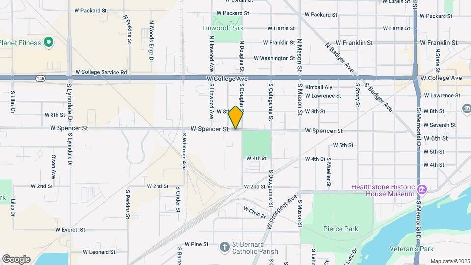 1615 W Spencer St Map and Location Details