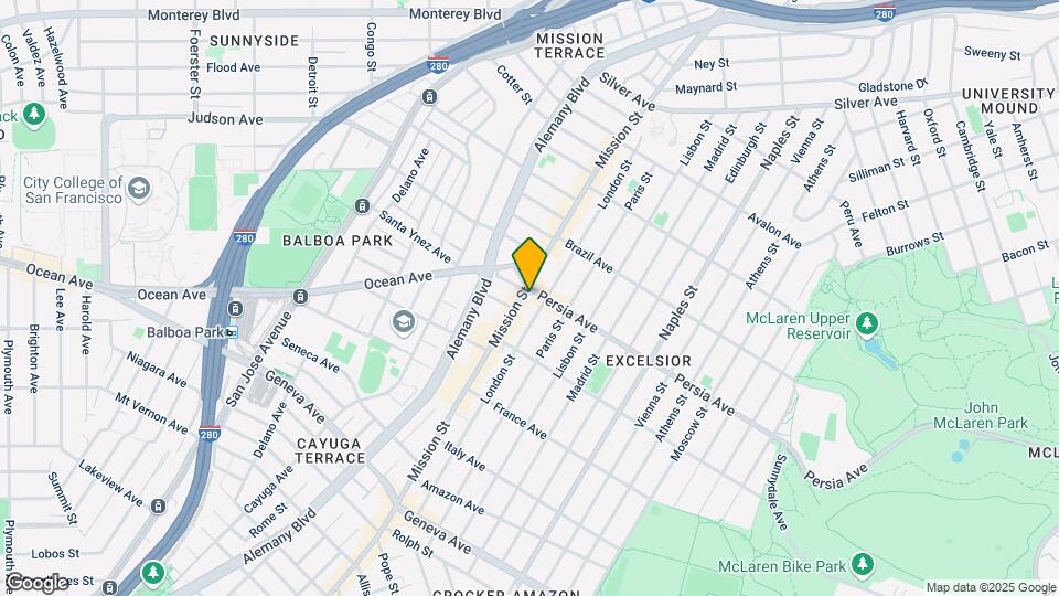 4709 Mission St, Unit A Map and Location Details