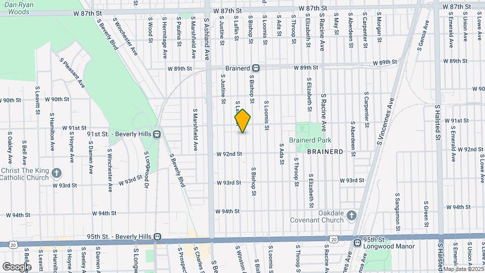 9121 S Laflin St Map and Location Details