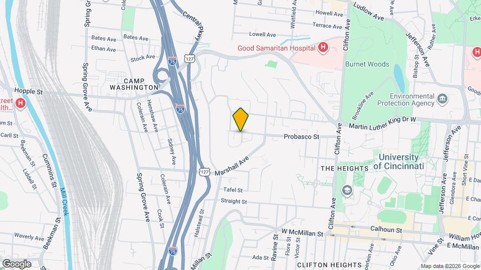 647 Probasco St, Unit House Map and Location Details