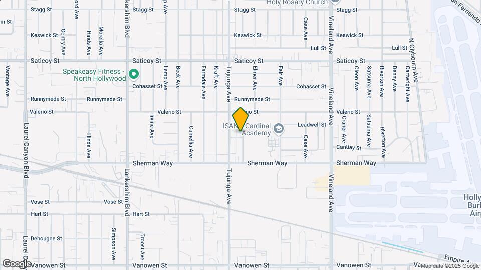 7303 Bakman Ave Map and Location Details