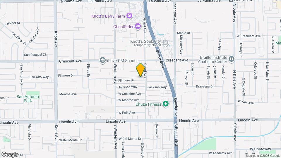 7711 Fillmore Dr Map and Location Details