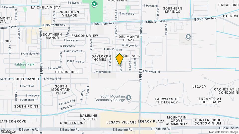6618 S 22nd Pl Map and Location Details