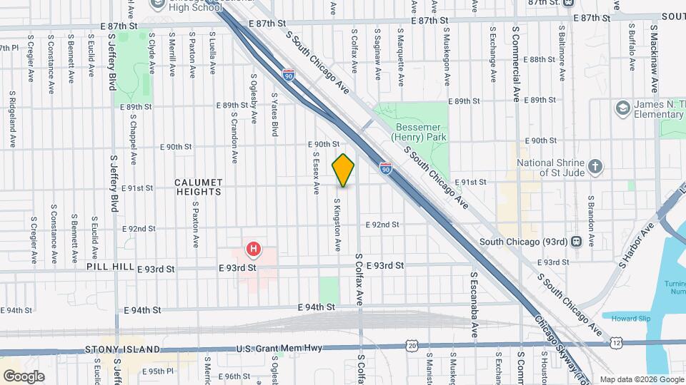 9111 S Kingston Ave Map and Location Details