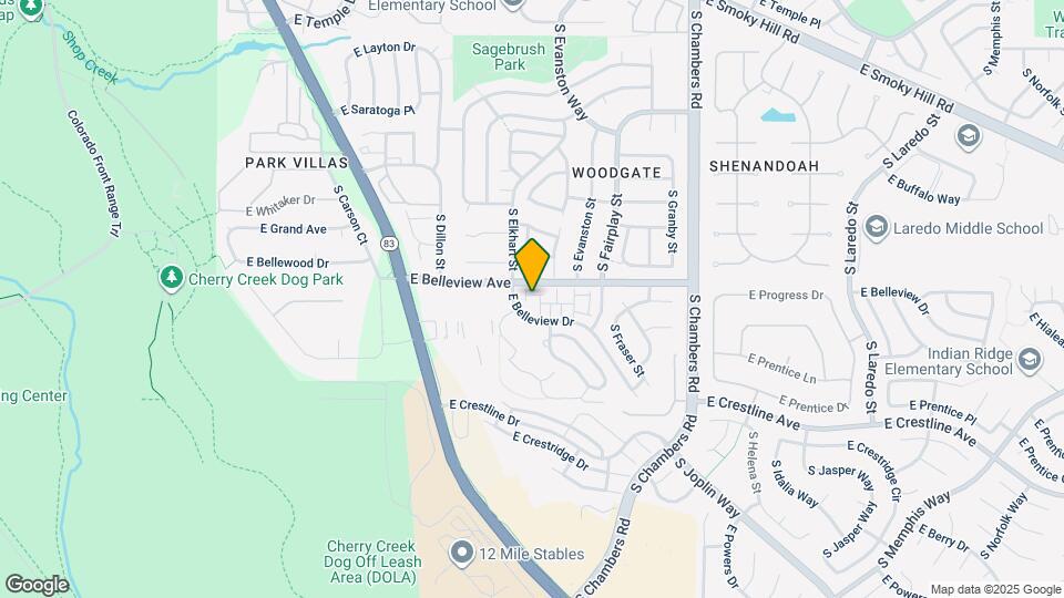 14673 E Belleview Dr Map and Location Details