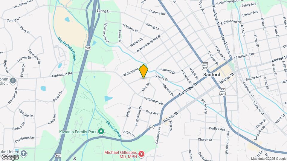 625 Sunset Dr Mapa y Detalles de la Ubicación