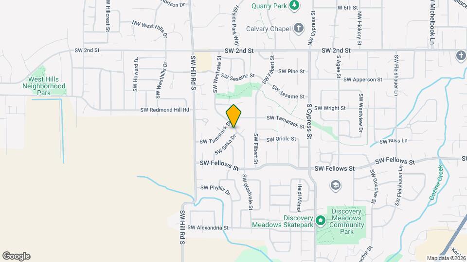 637 SW Westvale St Map and Location Details