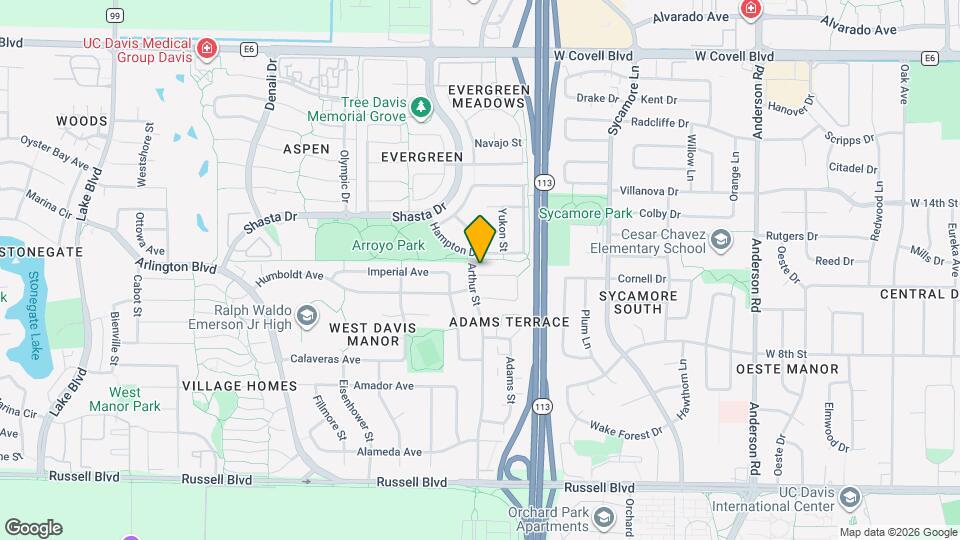 1682 Colusa Ave Map and Location Details