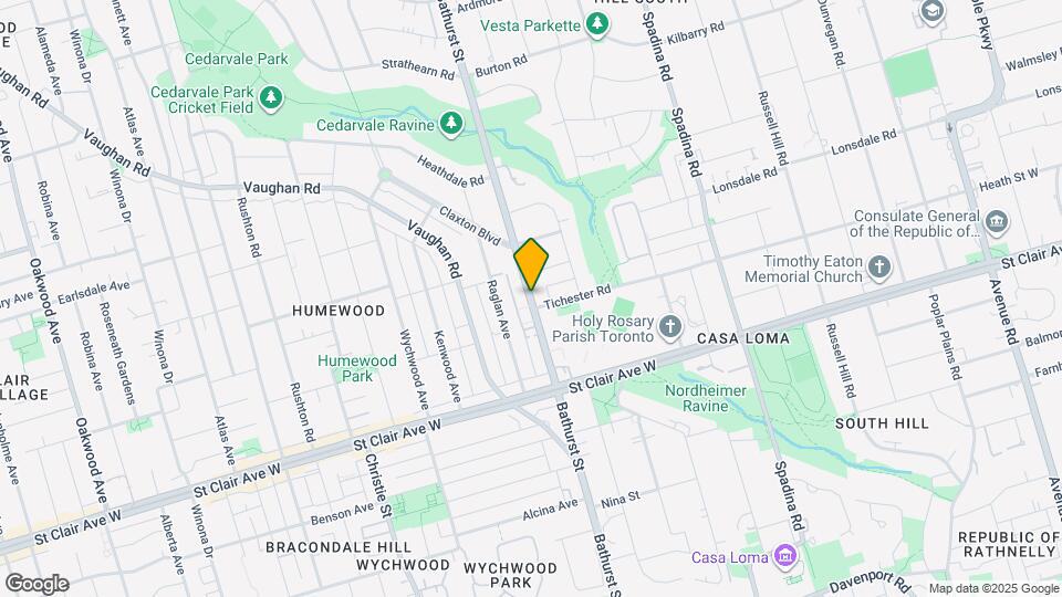 1545 Bathurst St Map and Location Details