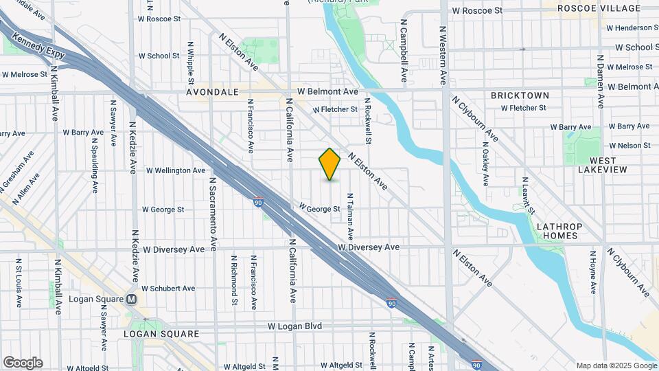 2958 N Washtenaw Ave, Unit 2F Map and Location Details