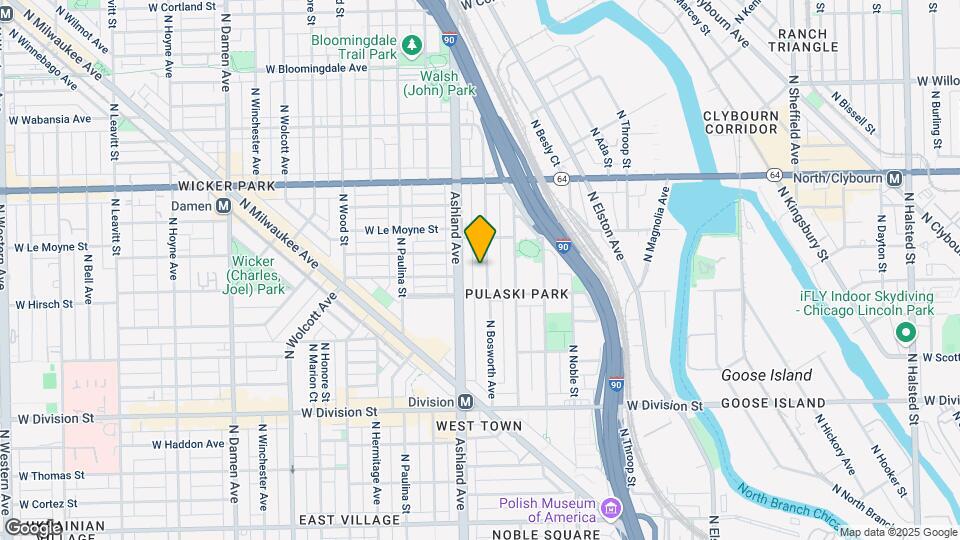1424 N Bosworth Ave Map and Location Details