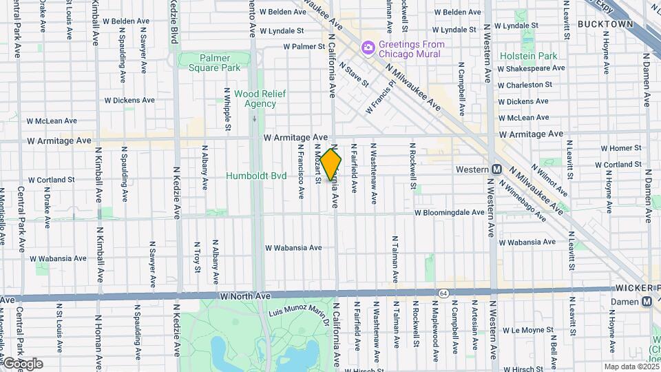 1846 N California Ave Map and Location Details