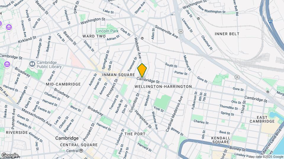 1054 Cambridge St, Unit 2F Map and Location Details