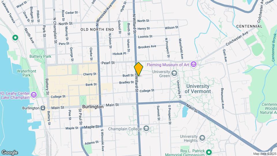 62 S Willard St Map and Location Details