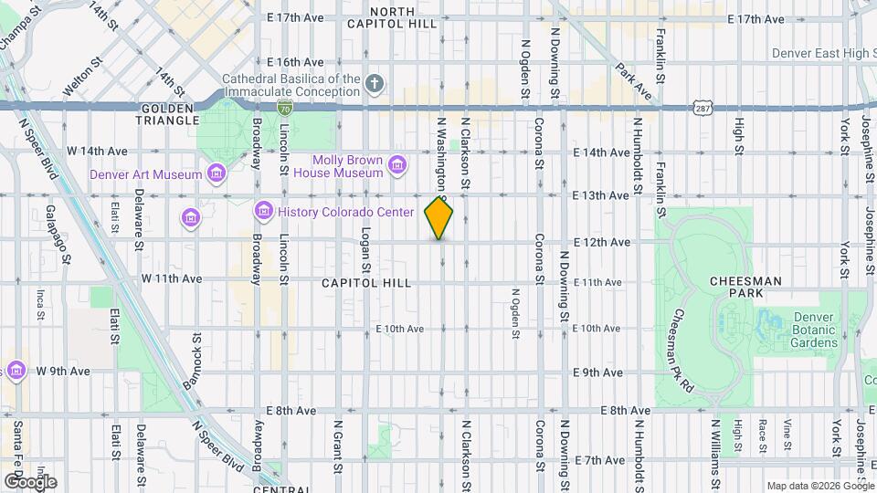 638 E 12th Ave, Unit 3 Bedroom upper Unit Map and Location Details