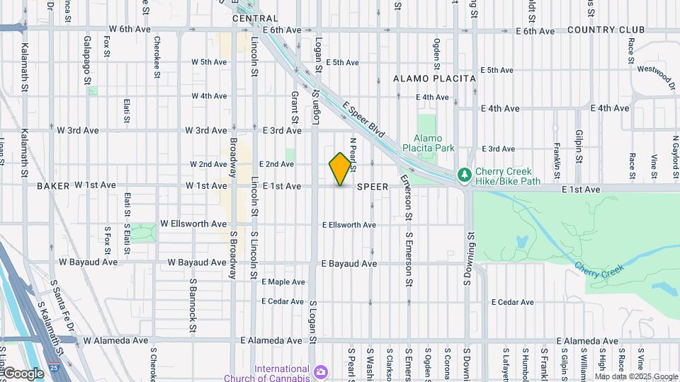520 E 1st Ave Map and Location Details