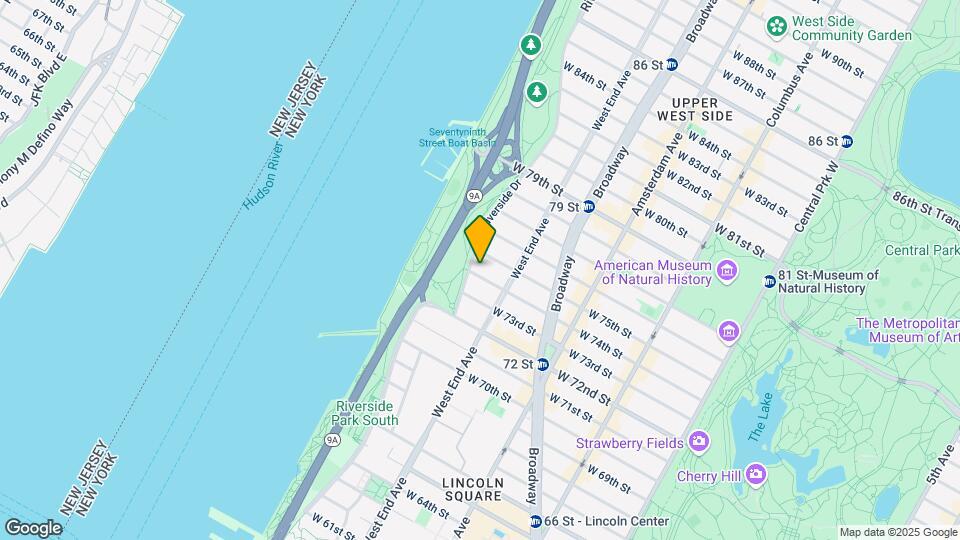 321 W 74th St Map and Location Details