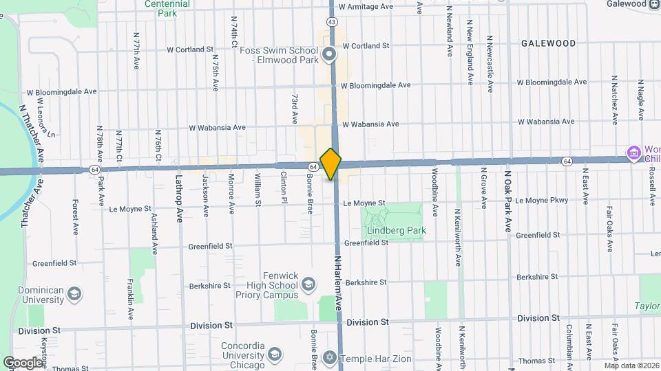 1526 N Harlem Ave, Unit #3E Map and Location Details