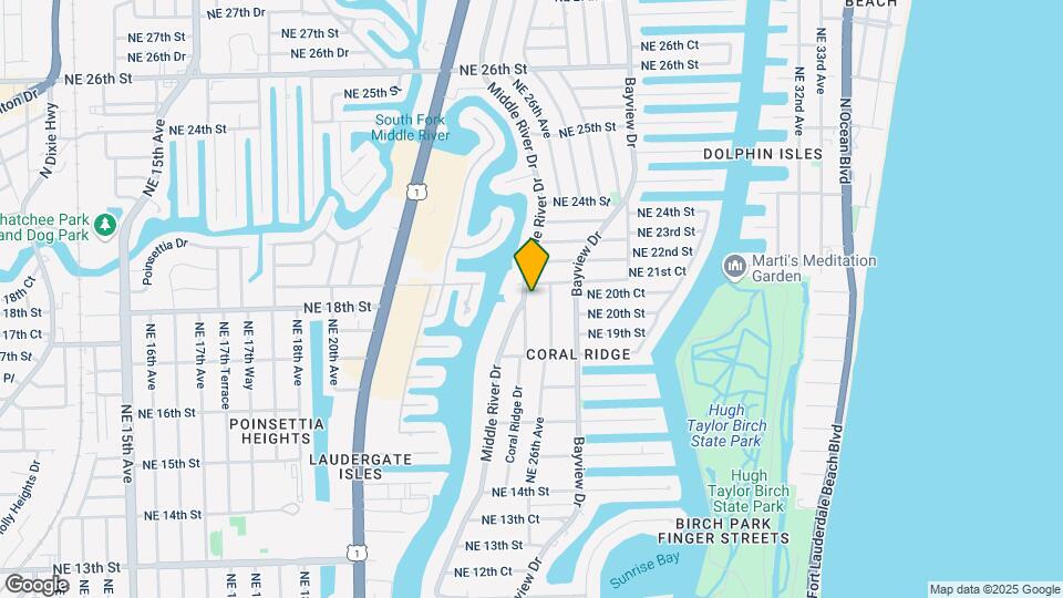 1850 Middle River Dr-Unit -1850 Map and Location Details