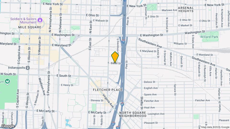 743 Bates St Map and Location Details