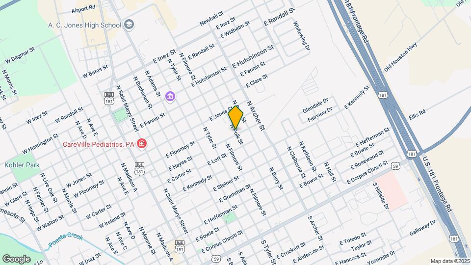 807 N Polk St Map and Location Details
