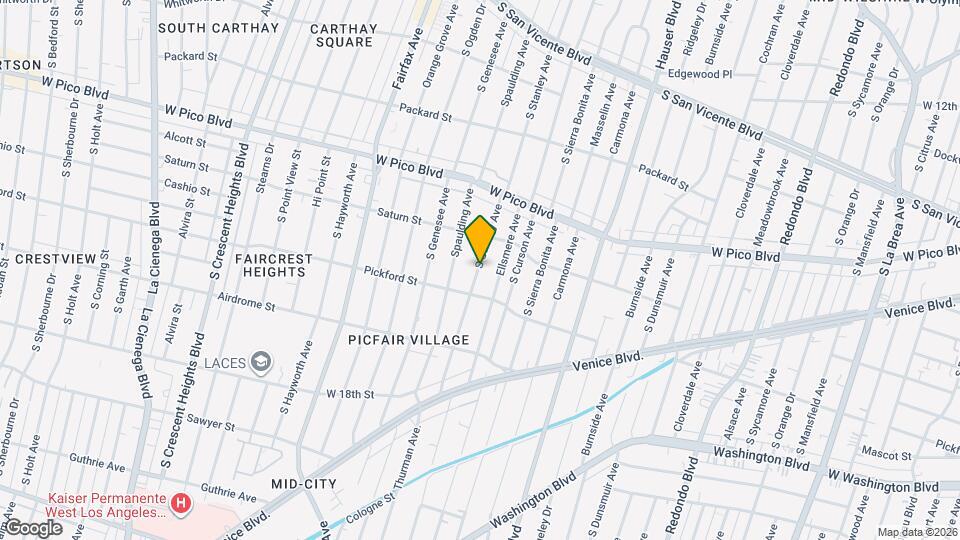 1554 S Stanley Ave, Unit Duplex Map and Location Details