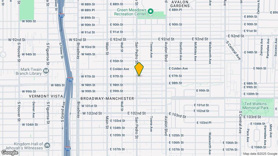 9700 S San Pedro St Mapa y Detalles de la Ubicación