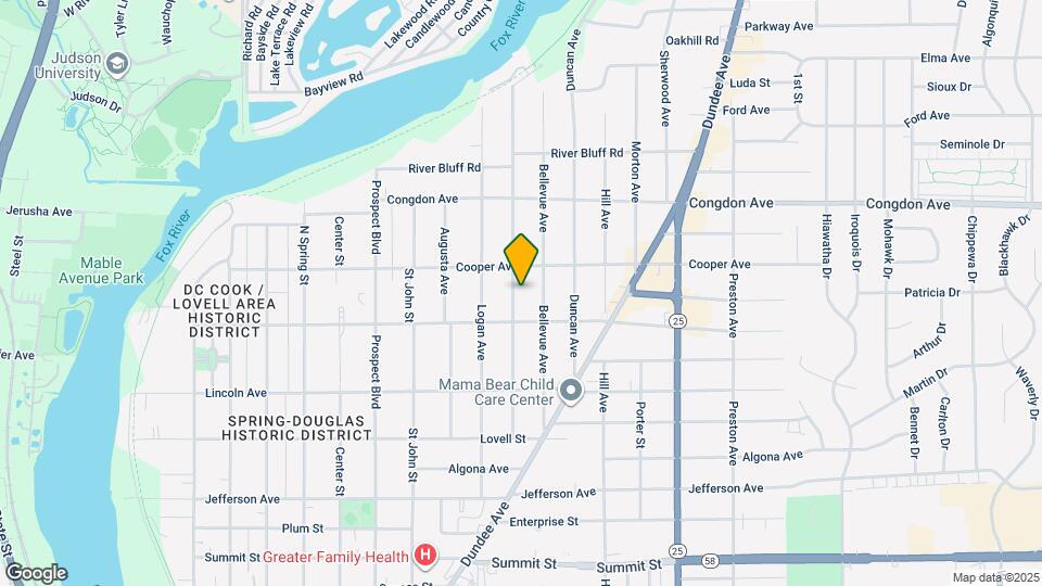 923 Cedar Ave Map and Location Details