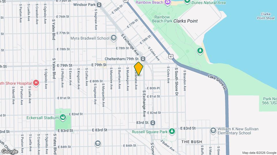 7951 S Escanaba Ave Mapa y Detalles de la Ubicación