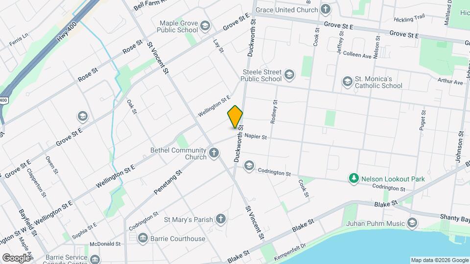 158-166 Penetang St Map and Location Details