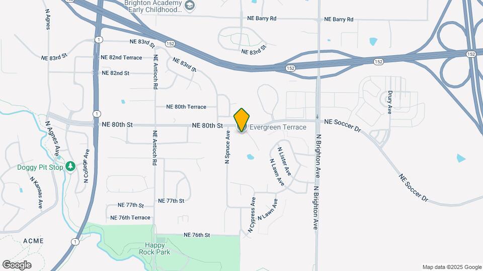 Evergreen Terrace Senior Housing Map and Location Details