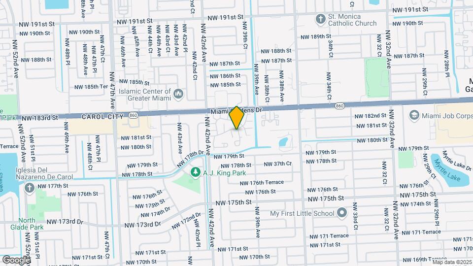 18016 NW 40th Ct Map and Location Details