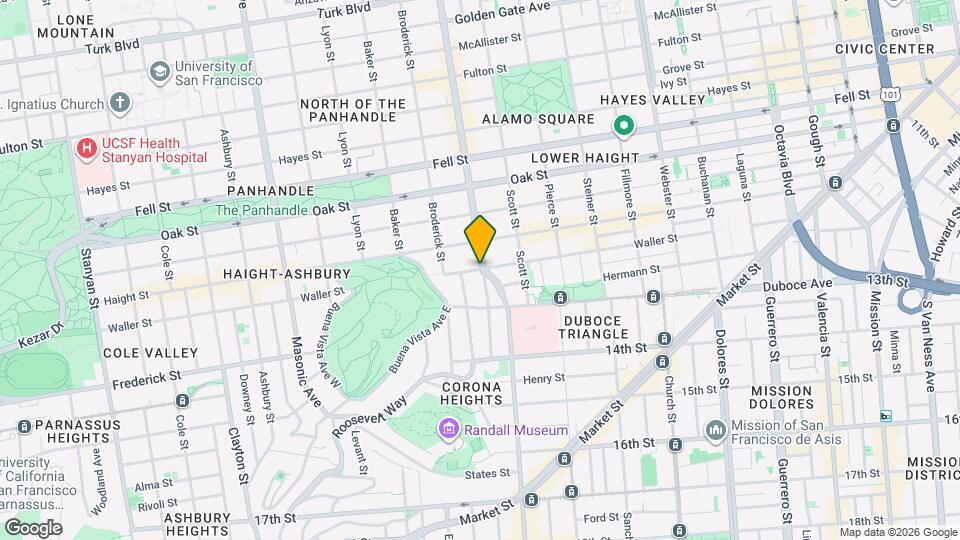 860 Waller St Map and Location Details