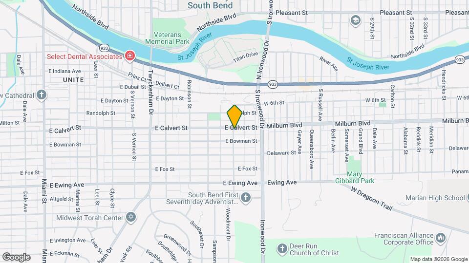 1902 E Calvert St Map and Location Details