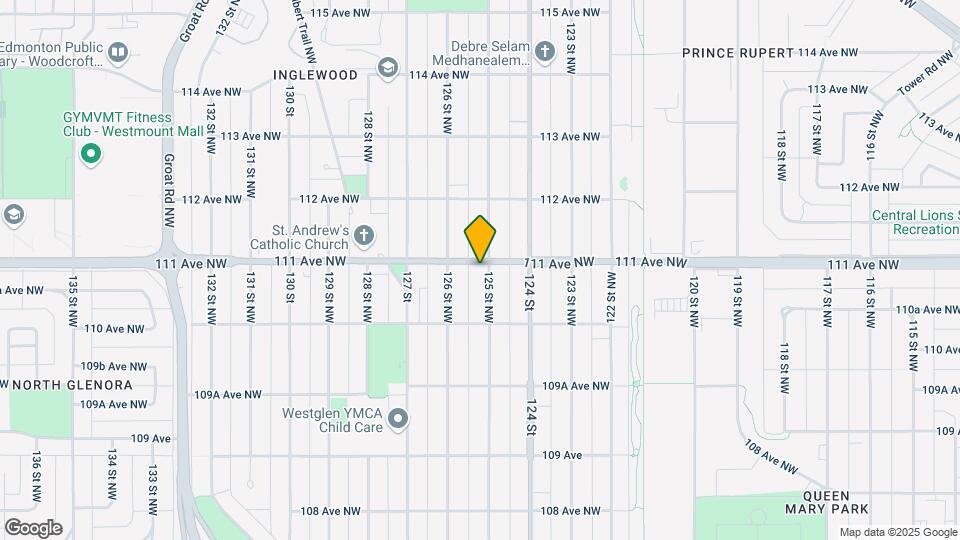 12505 111 Av NW Map and Location Details