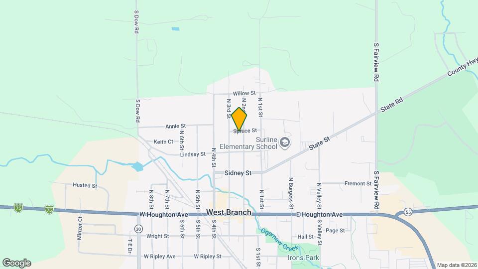 337 N 2nd St Map and Location Details