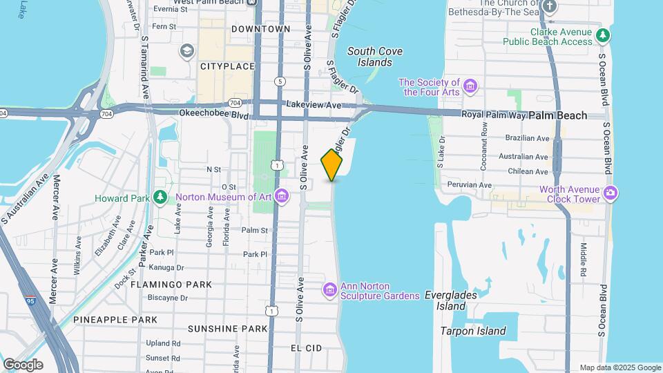 1333 S Flagler Dr Map and Location Details