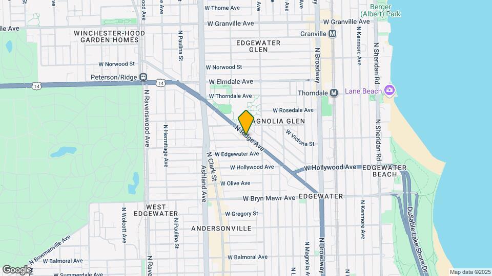 5806 N Ridge Ave Mapa y Detalles de la Ubicación