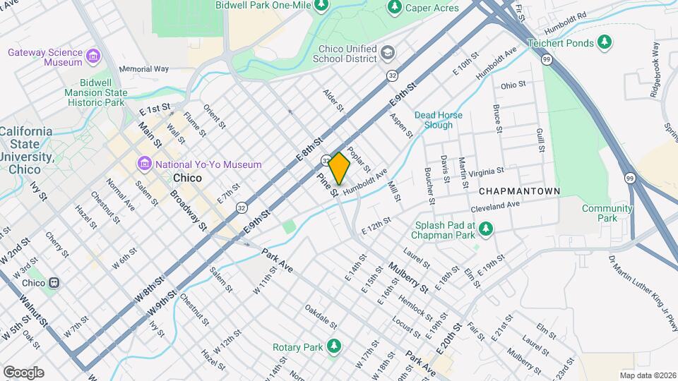 1055 Pine St, Unit Vintage apartment Map and Location Details