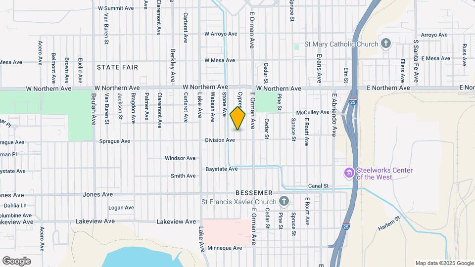 1437 Cypress St-Unit -1437 Back Map and Location Details