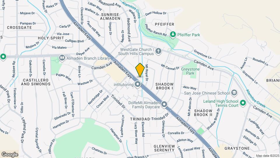 6596 Almaden Rd Map and Location Details